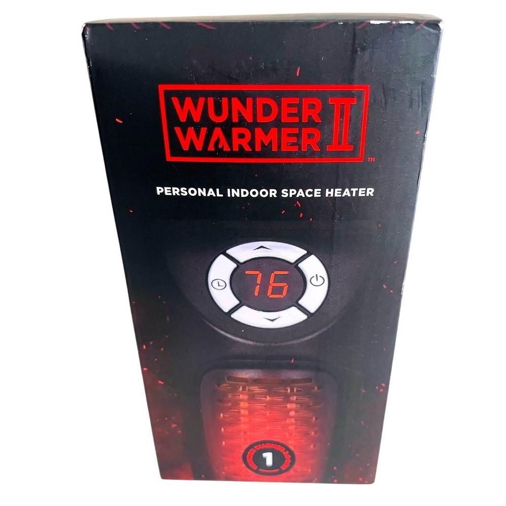 Wunder Warmer II Personal Indoor Space Heater 420W Ceramic Portable Wall Plug-In